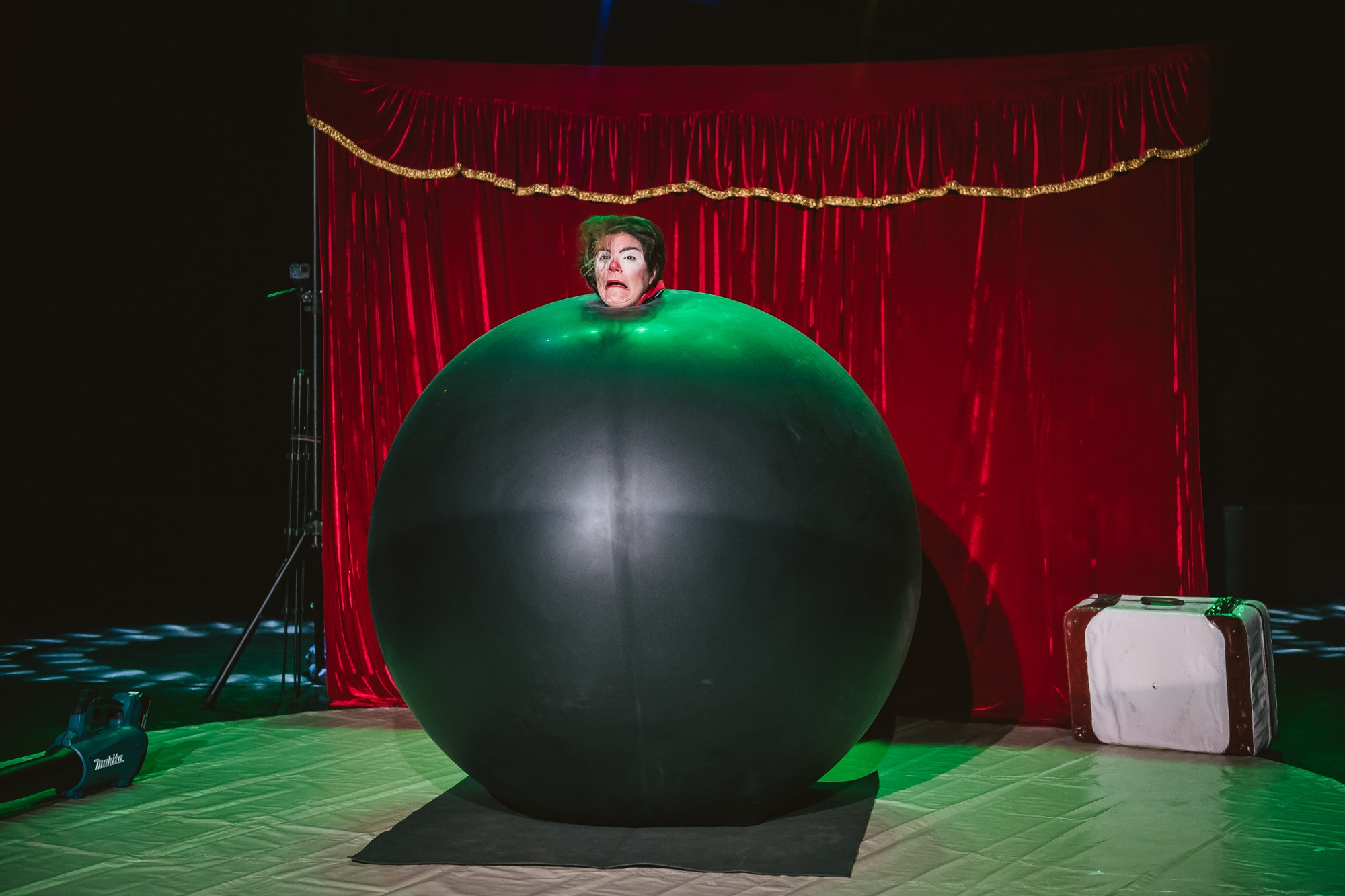 Woman Balloon circus act